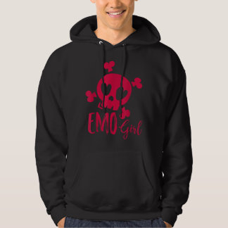 Sudadera Emo Chica Cráneo Rosado Emo Gótico Música Adolesce