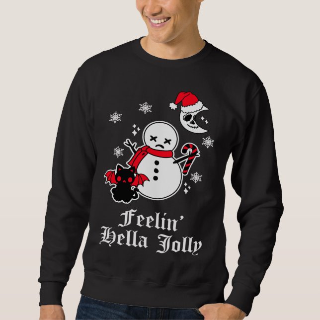 Sudadera Emo Navidad Gótico Sarcástico Meme Horror Gótico S (Anverso)