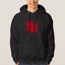 Sudadera Emo Red Star Paint Splatter