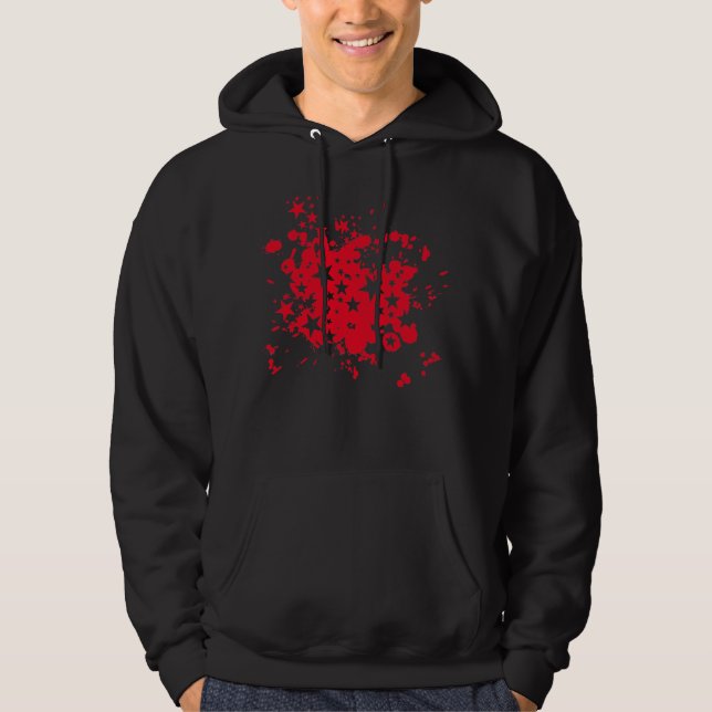 Sudadera Emo Red Star Paint Splatter (Anverso)