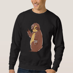 Sudadera Emo Sloth Funny Rock And Roll