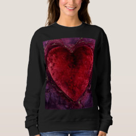 Sudadera Emoción de terciopelo – Corazón de amor romántico