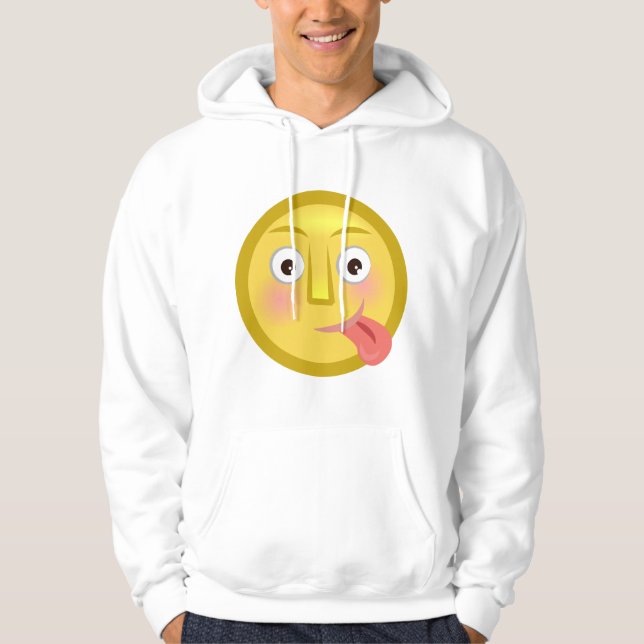 Sudadera Emoji Cara Divertida con Lengua Fuera (Anverso)