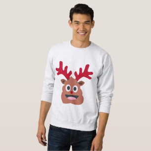 Sudadera emoji de cacería de renos de navidad camiseta de s