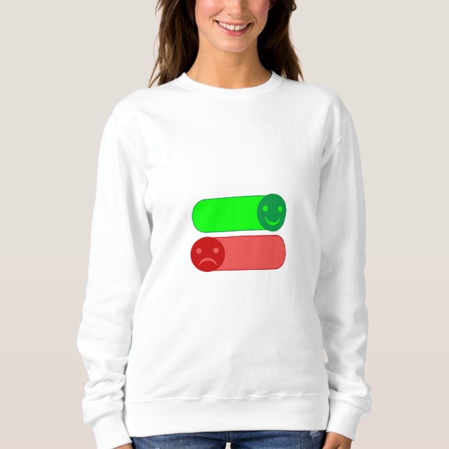 Sudadera Emoji del interruptor de estado de ánimo de la cas (Anverso)