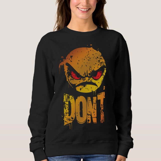 Sudadera Emoji Enfadado en Negrita con texto 'NO' (Anverso)