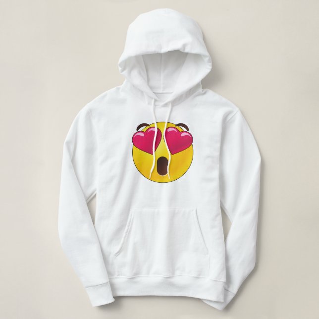 Sudadera Emoji Heart Eyes Valentines (Diseño del anverso)