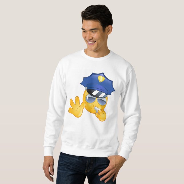 Sudadera emoji policial con camiseta (Anverso completo)