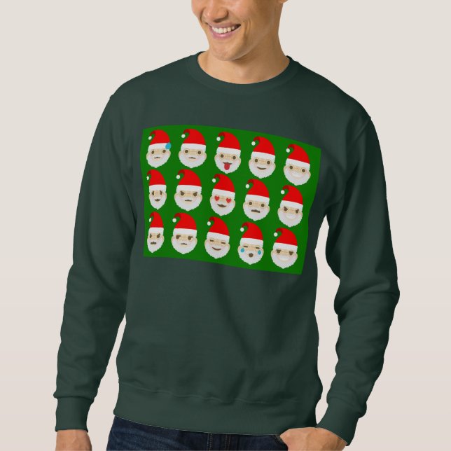 Sudadera emoticonos de santa emoji (Anverso)