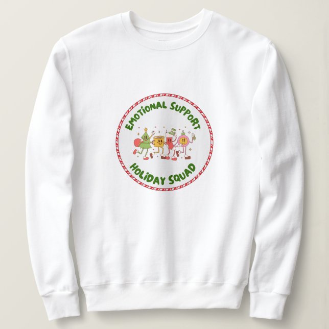 Sudadera Emotional Support Holiday Squad (Anverso del diseño)