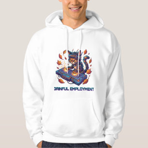 Sudadera Empleo Lucrativo Gato Ciberpunk Gamer Trabajo