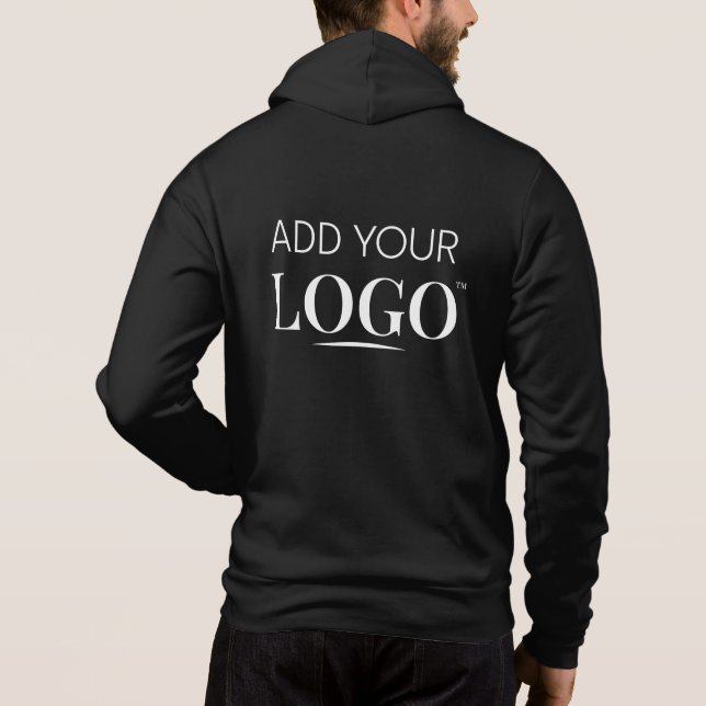 Sudadera Employee Uniform Business Logo Branded Black (Reverso)