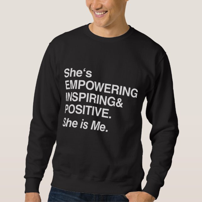 Sudadera Empoderamiento femenino Inspiración Orgullo negro  (Anverso)