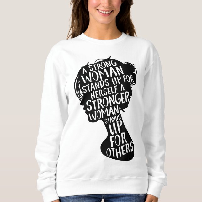 Sudadera Empoderamiento feminista Derechos de la mujer Just (Anverso)