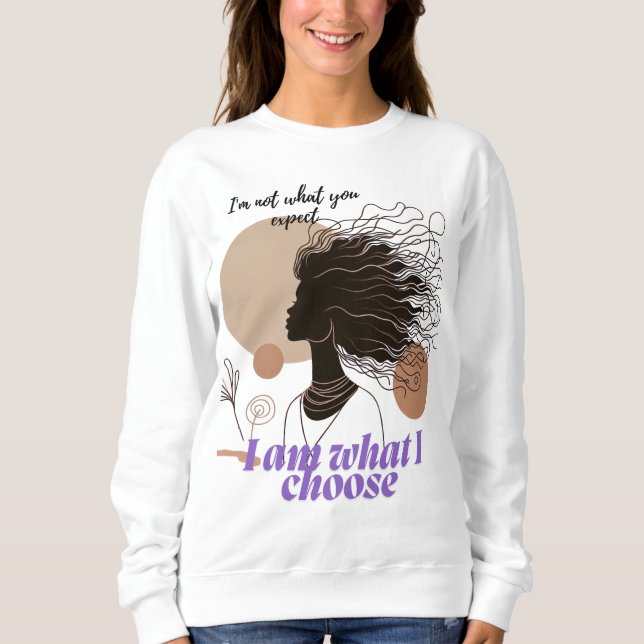 Sudadera Empowered Woman Boho Art – I Am What I Choose (Anverso)