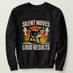 Sudadera Emprendedora Gato Movimientos Silenciosos Resultad