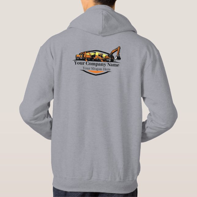 Sudadera Empresa de construcción de equipo pesado profesion (Reverso)