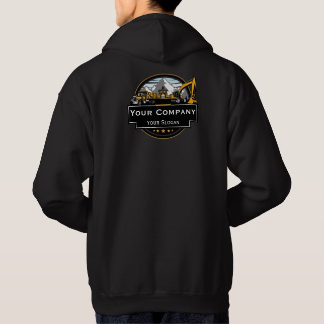Sudadera Empresa de construcción de equipo pesado profesion (Reverso)