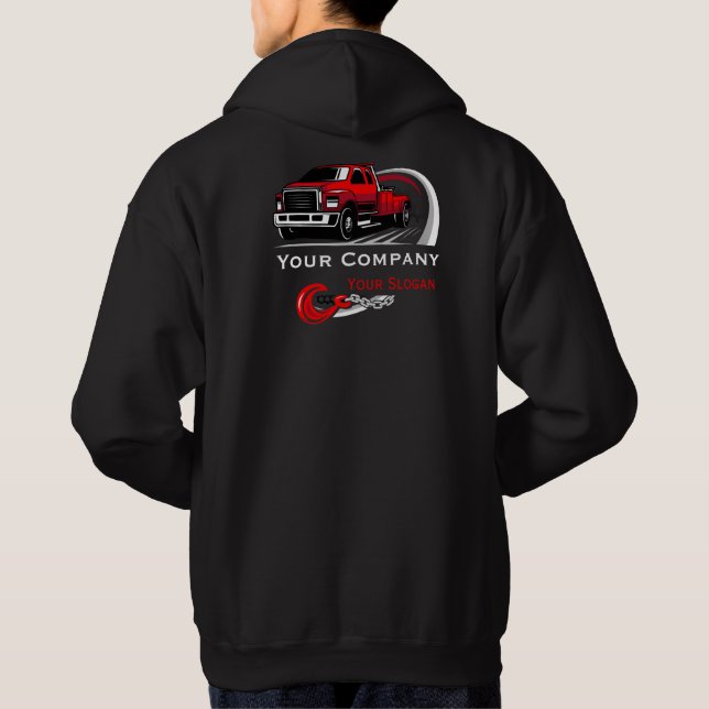 Sudadera Empresa de Remolque Profesional, Servicio de Trans (Reverso)