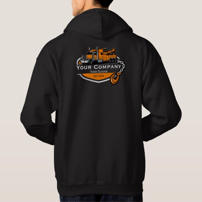 Sudadera Empresa de Remolque Profesional, Servicio de Trans (Reverso)