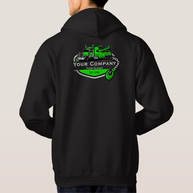 Sudadera Empresa de Remolque Profesional, Servicio de Trans (Reverso)