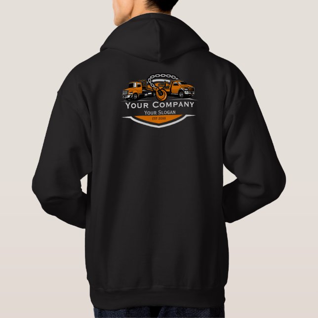 Sudadera Empresa de Remolque Profesional, Servicio de Trans (Reverso)
