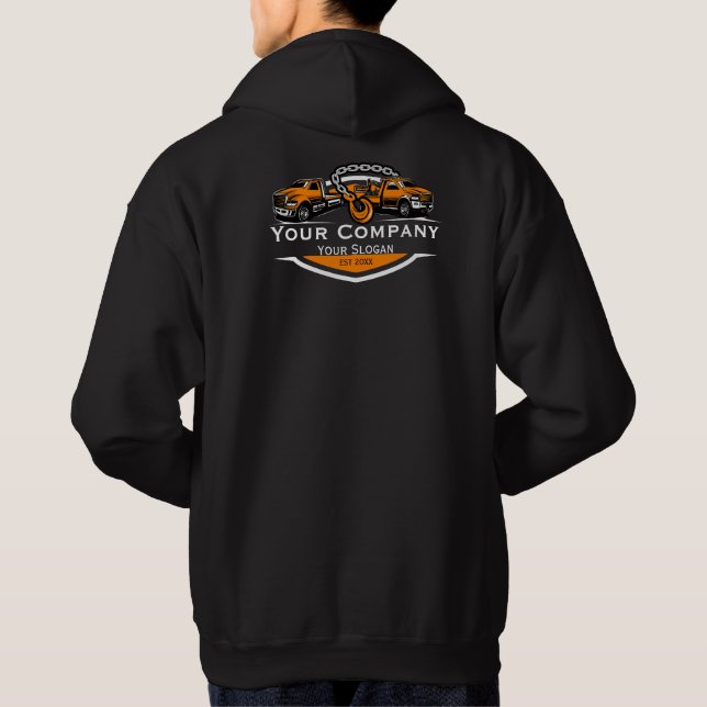 Sudadera Empresa de Remolque Profesional, Servicio de Trans (Reverso)