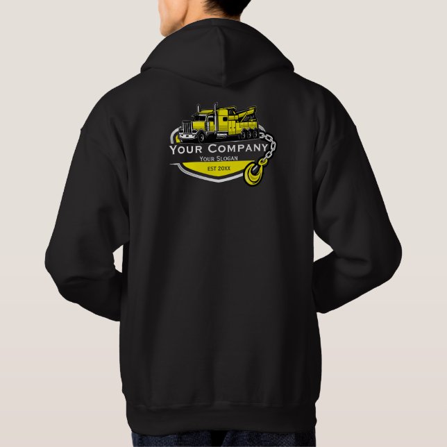 Sudadera Empresa de Remolque Profesional, Servicio de Trans (Reverso)