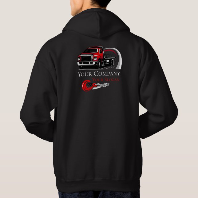 Sudadera Empresa de Remolque Profesional, Servicio de Trans (Reverso)