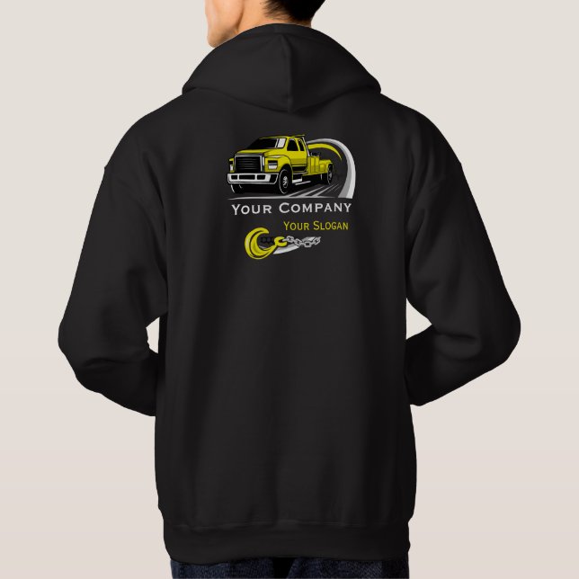 Sudadera Empresa de Remolque Profesional, Servicio de Trans (Reverso)
