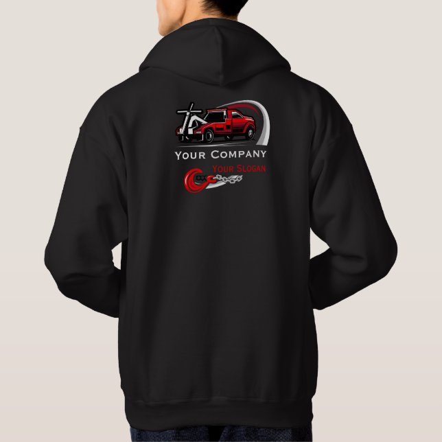 Sudadera Empresa de Remolque Profesional, Servicio de Trans (Reverso)