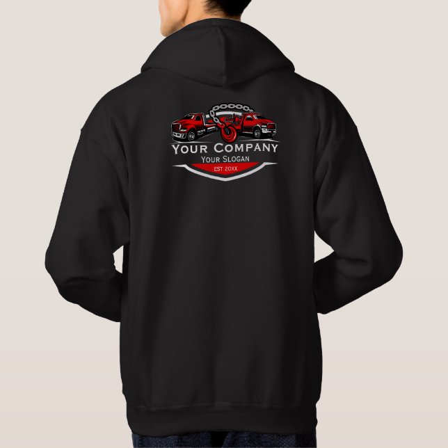 Sudadera Empresa de Remolque Profesional, Servicio de Trans (Reverso)