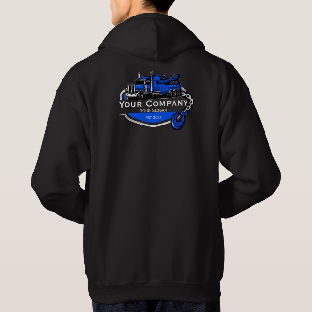 Sudadera Empresa de Remolque Profesional, Servicio de Trans (Reverso)