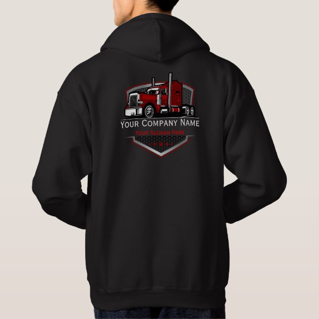 Sudadera Empresa de transporte de camiones profesional (Reverso)