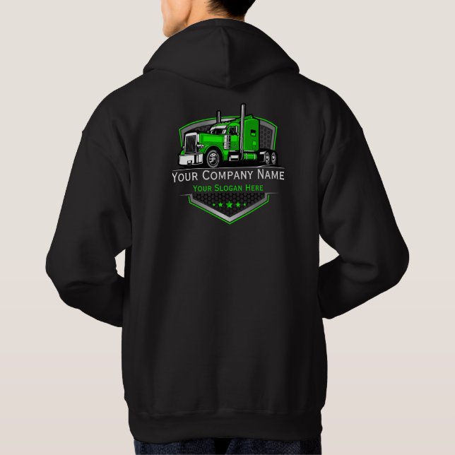 Sudadera Empresa de transporte de camiones profesional (Reverso)