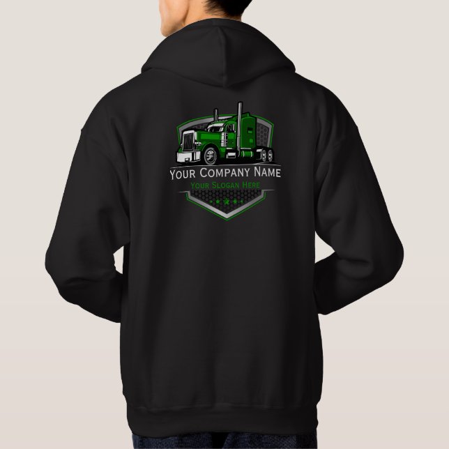 Sudadera Empresa de transporte de camiones profesional (Reverso)
