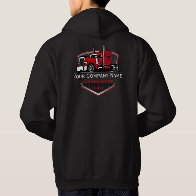 Sudadera Empresa de transporte de camiones profesional (Reverso)