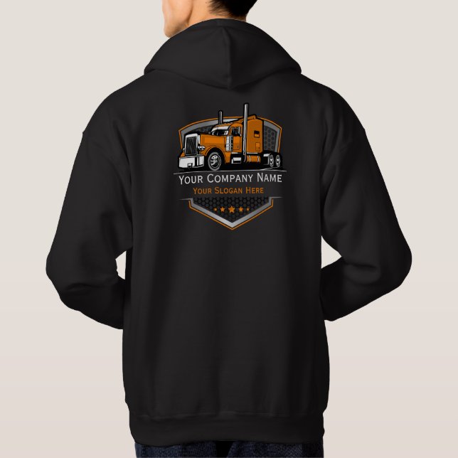 Sudadera Empresa de transporte de camiones profesional (Reverso)