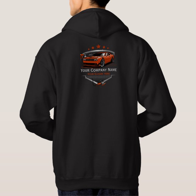Sudadera Empresa profesional de lavado de automóviles con d (Reverso)