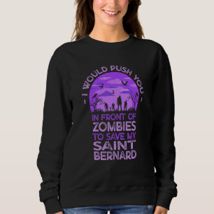 Sudadera Empujarte a zombies para salvar a mi San Bernardo