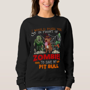 Sudadera Empujarte Frente A Los Zombies Para Salvar A Mi Pi