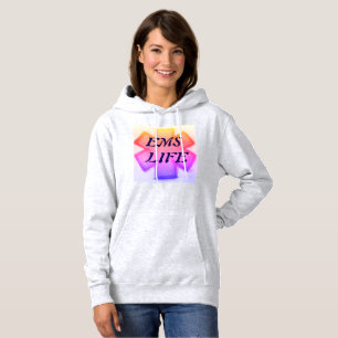 Sudadera "EMS Life" de las mujeres estrella de la vida rosa