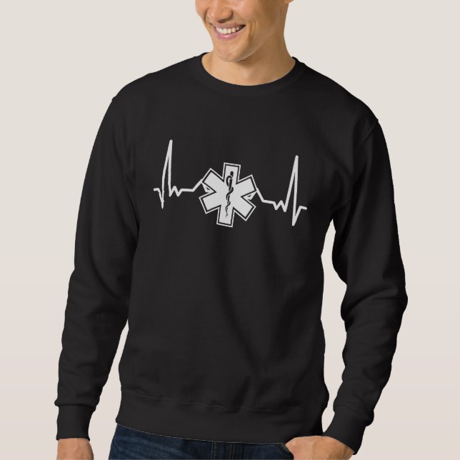 Sudadera EMT Heartbeat Emergency Medical Technician Paramed (Anverso)
