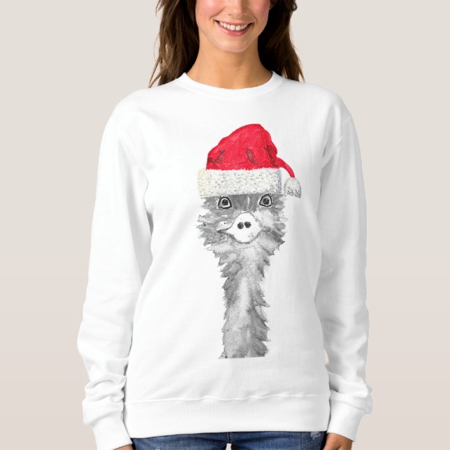 Sudadera Emu Bird Gracioso Humor Ostrich Emo Animal Xmas Sa (Anverso)