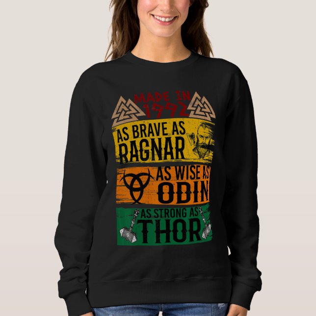 Sudadera En 1992 Fue Tan Valiente Como Ragnar Tan Sabio Com (Anverso)