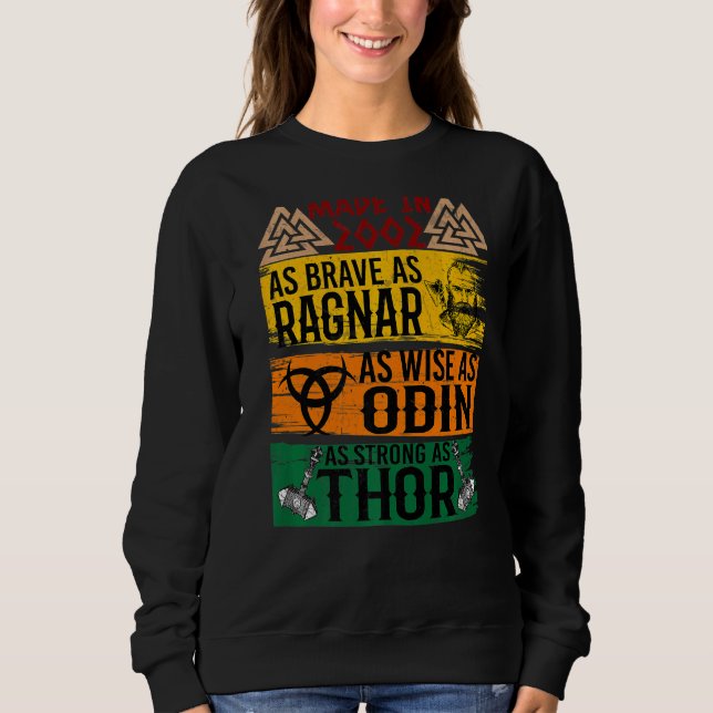 Sudadera En 2002 Fue Tan Valiente Como Ragnar Tan Sabio Com (Anverso)