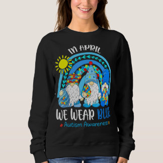 Sudadera En Abril Usamos Autismo Azul Conciencia Lluvia Rom