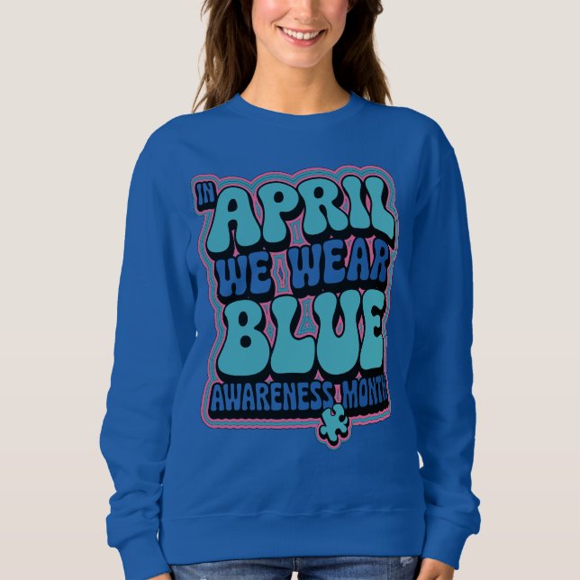 Sudadera En Abril Usamos Azul (Anverso)