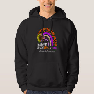 Sudadera En agosto usamos naranja y morado Conciencia de la