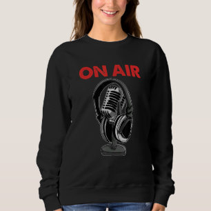Sudadera En Air Podcast Microphone Radio Show Host Music Dj
